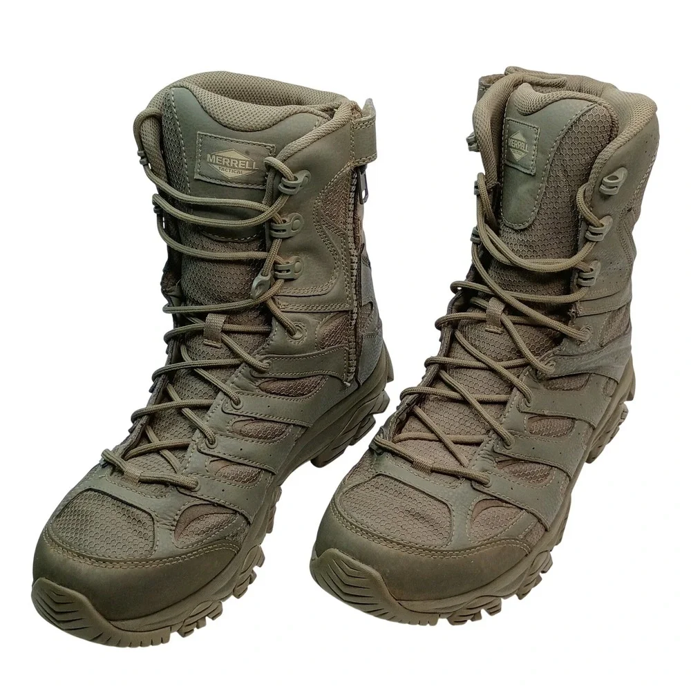 Merrell Moab 2 8-Inch Tactical Boot Men Size 11.5 Olive Green Waterproof J004109